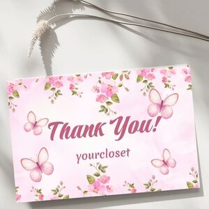 60 Thank you cards 4 x 2.5"
